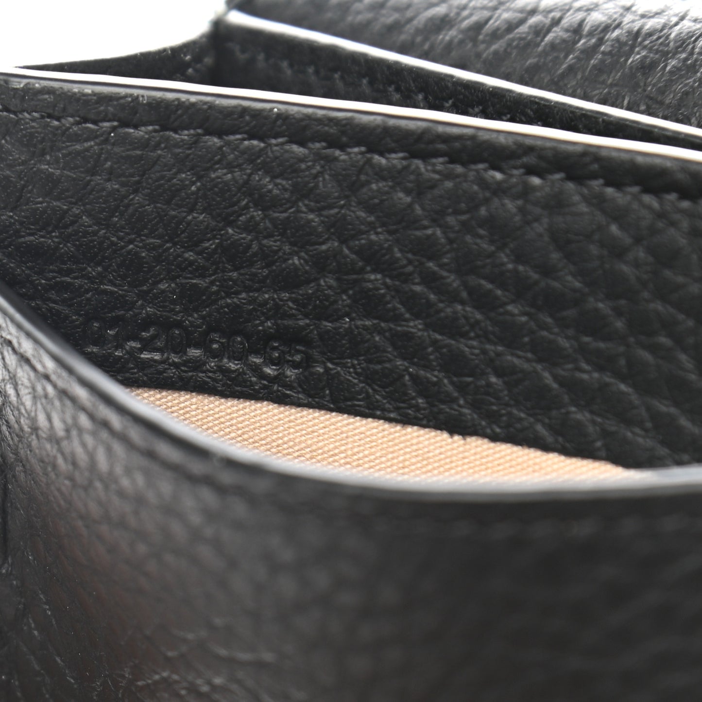 Calfskin Alphabet Card Holder Black