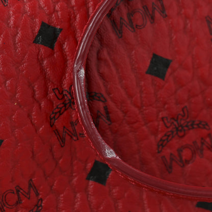 MCM Visetos Medium Crossbody Pouch Ruby Red 10 of 10