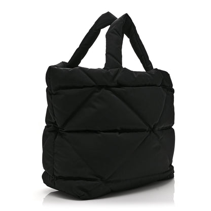 Prada Re-Nylon Triangle Padded Logo Tote Black 3 of 10