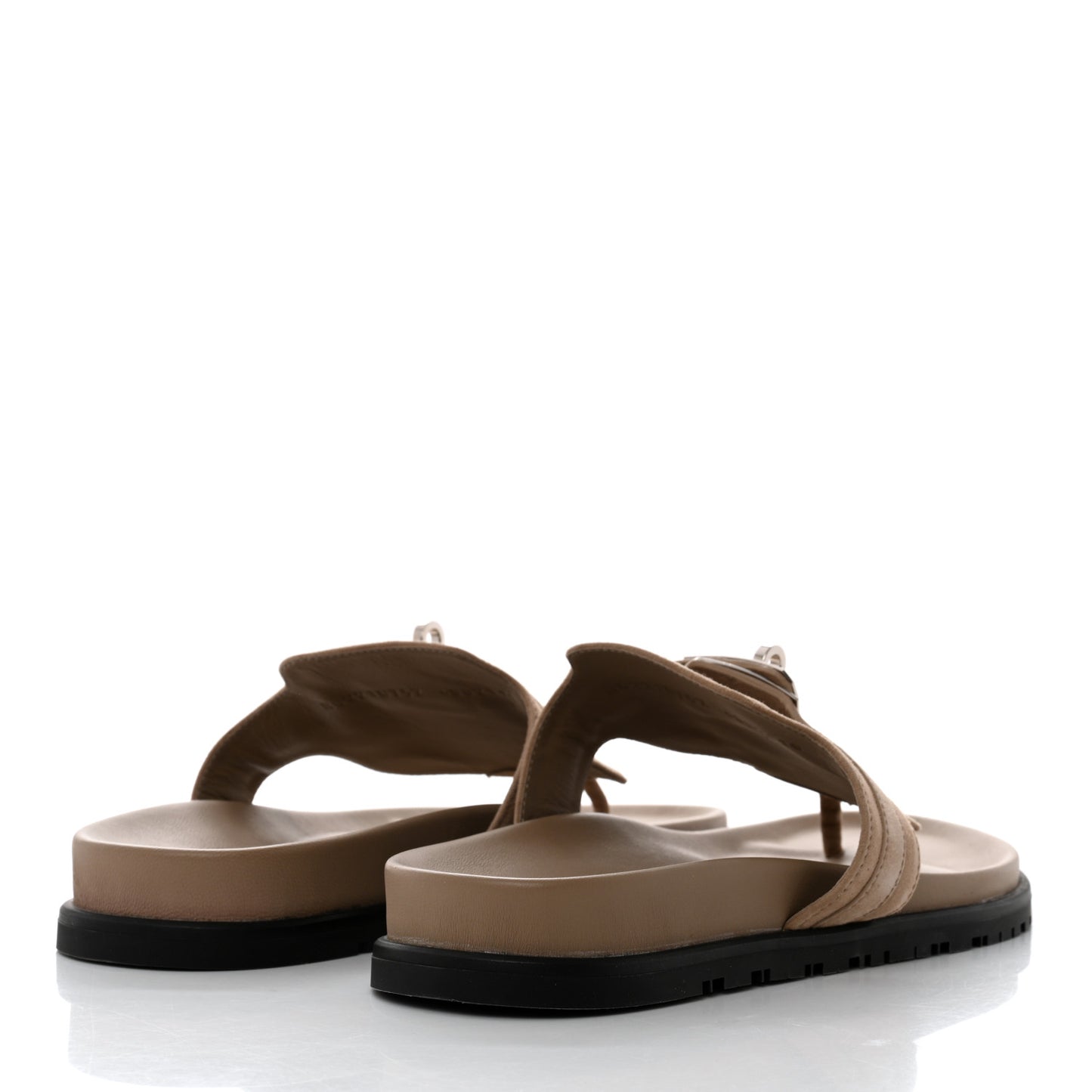 Suede Goatskin Womens Empire Sandals 40 Beige Sable