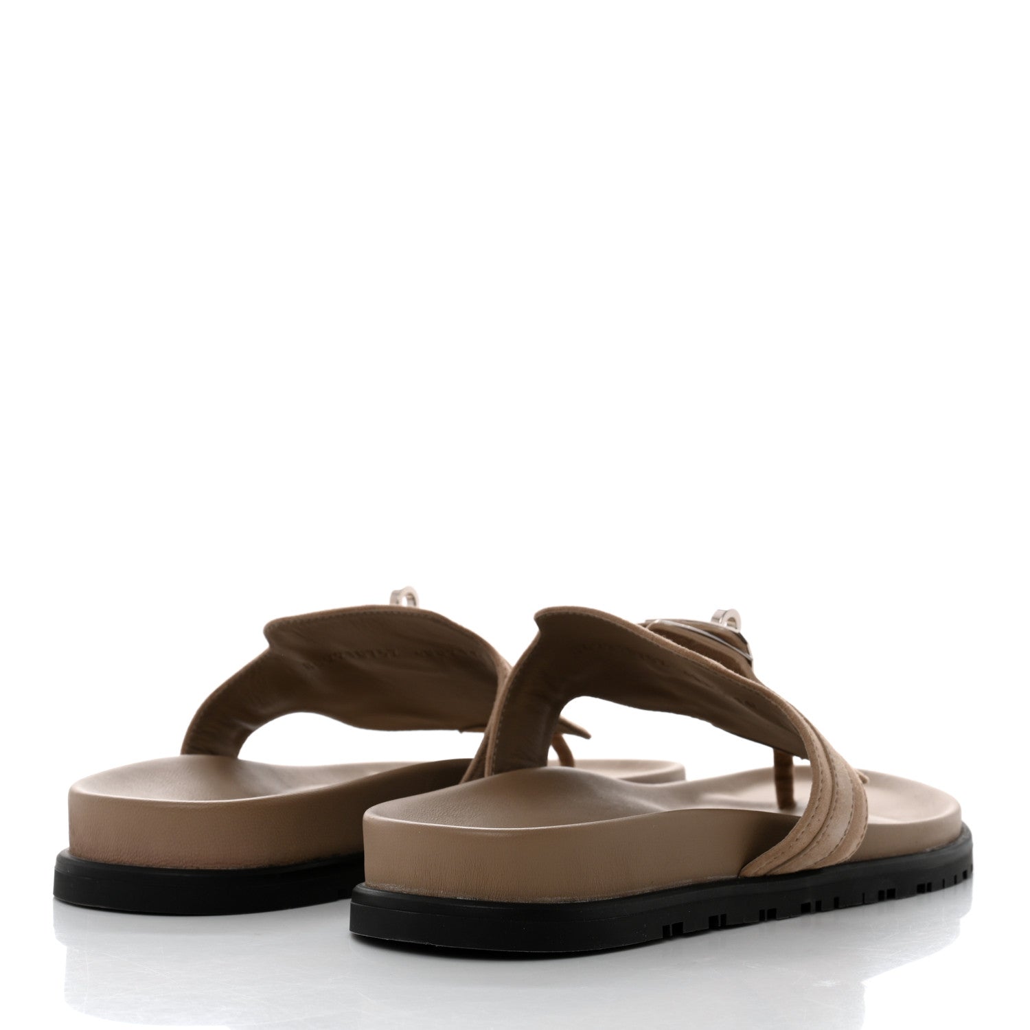 Hermes Suede Goatskin Womens Empire Sandals 40 Beige Sable 4 of 8