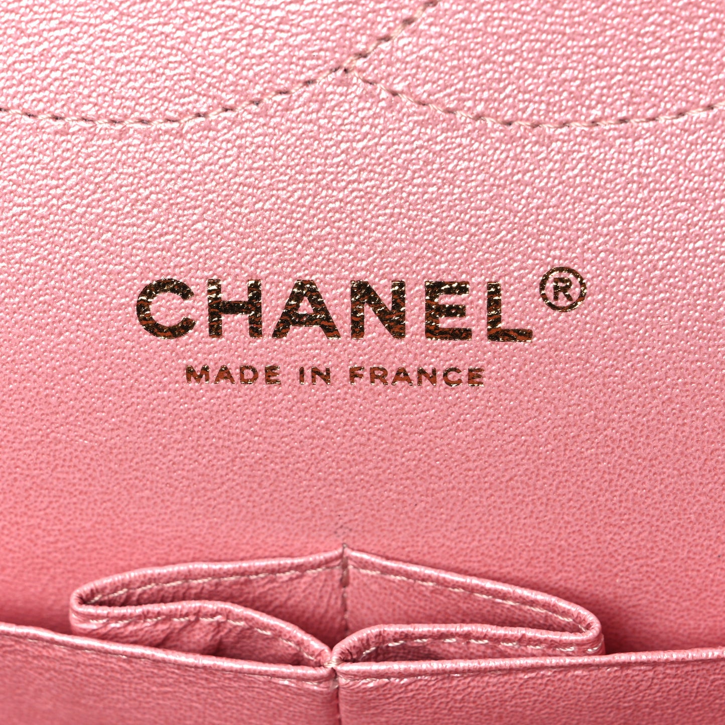 Iridescent Caviar Quilted Jumbo Double Flap Rose Pink