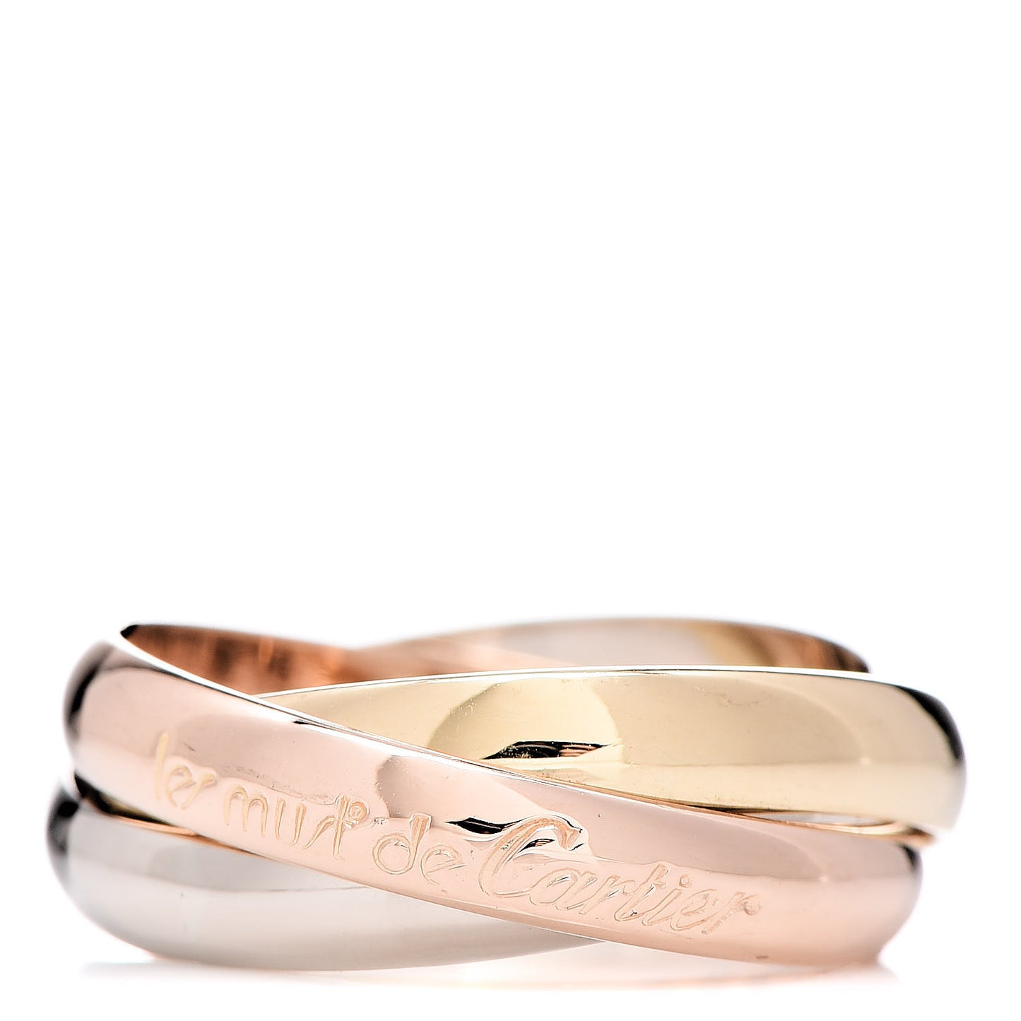 18K Pink Yellow White Gold Classic Les Must De Trinity Ring 57 8