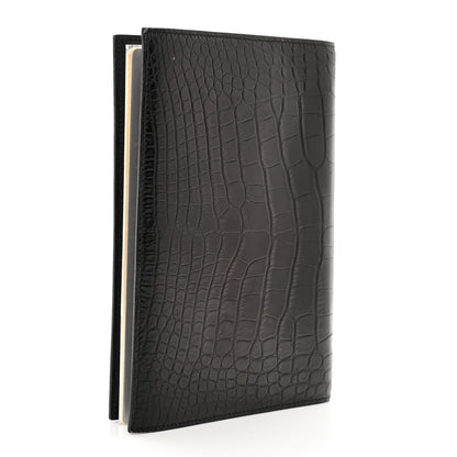 Hermes Matte Alligator Globe Trotter Agenda Cover Black 3 of 8