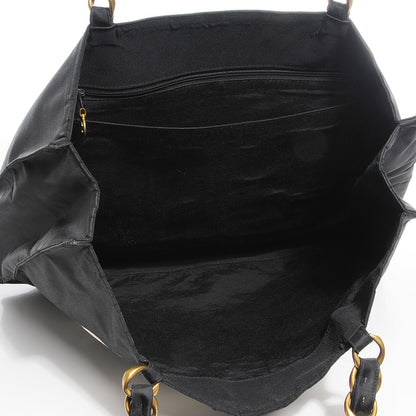 Chanel Canvas Chain Jumbo CC Tote Black 5 of 9