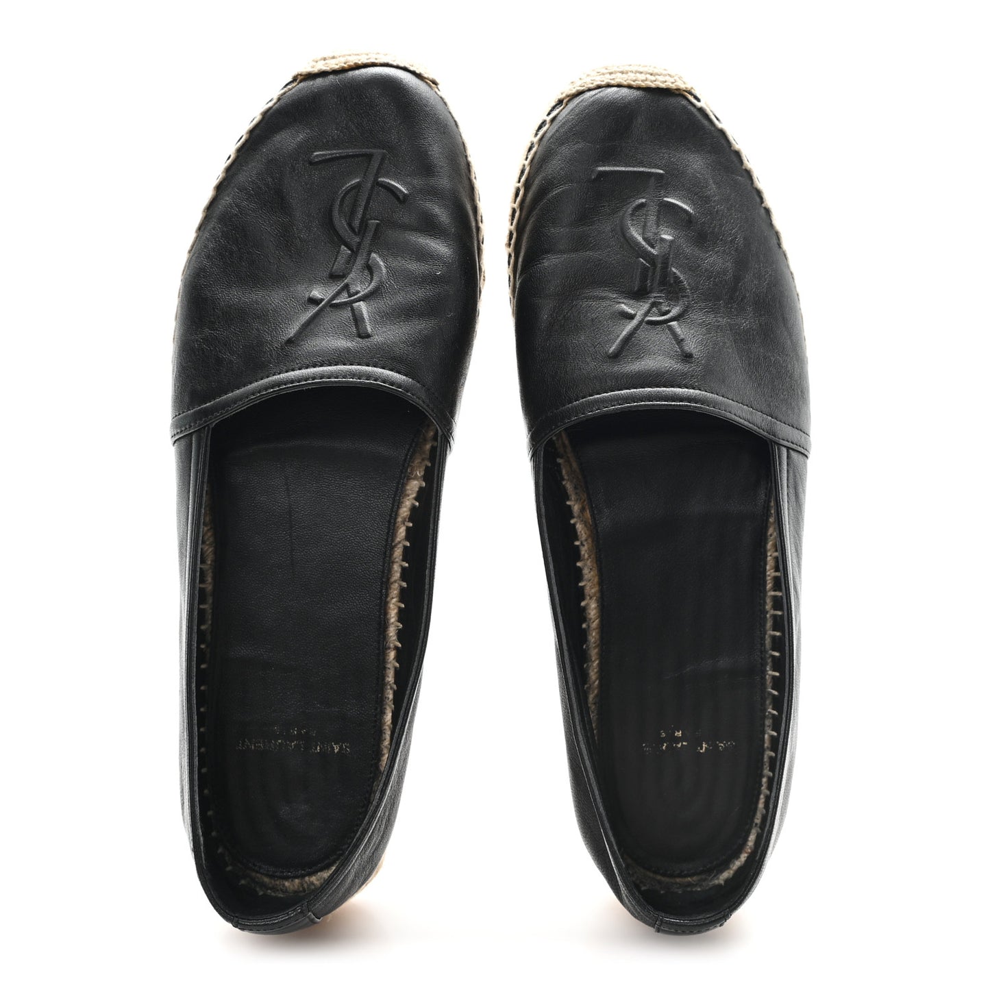 Lambskin Monogram Espadrilles 39.5 Black