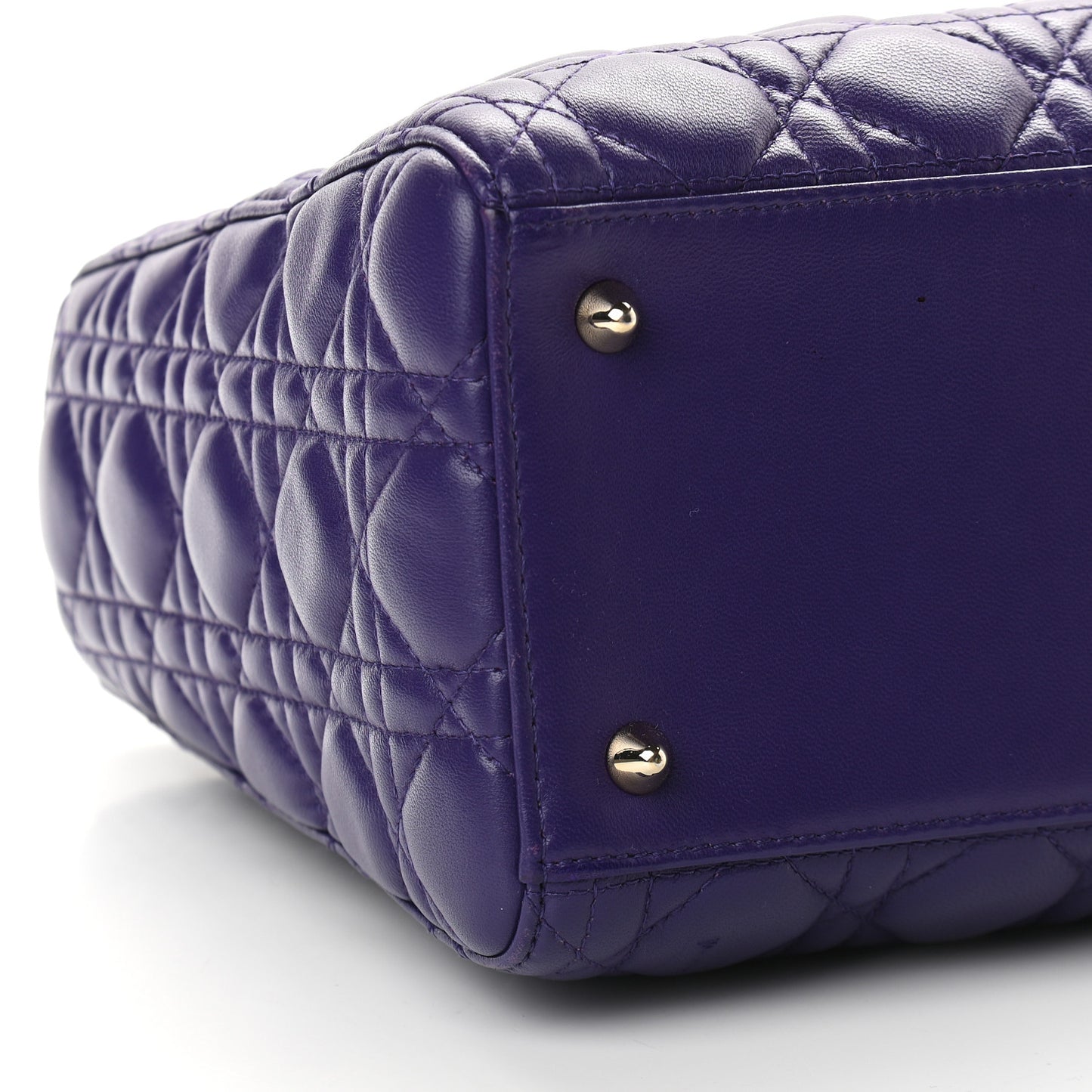 Lambskin Cannage Medium Lady Dior Purple