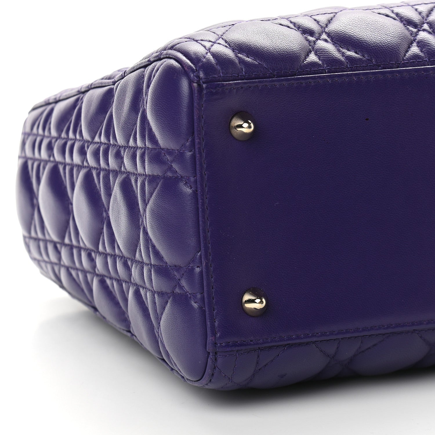 Christian Dior Lambskin Cannage Medium Lady Dior Purple 7 of 8