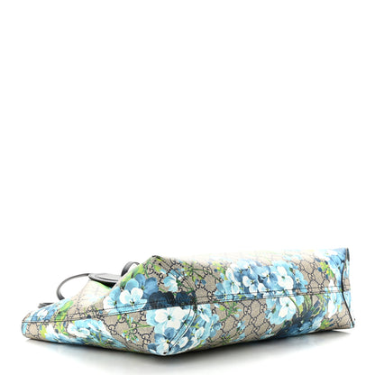 Gucci GG Supreme Monogram Blooms Medium Reversible Tote Beige Blue Navy 6 of 22