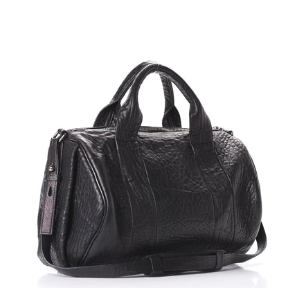 Alexander Wang Pebbled Lambskin Rocco Black Silver Hardware 2 of 8