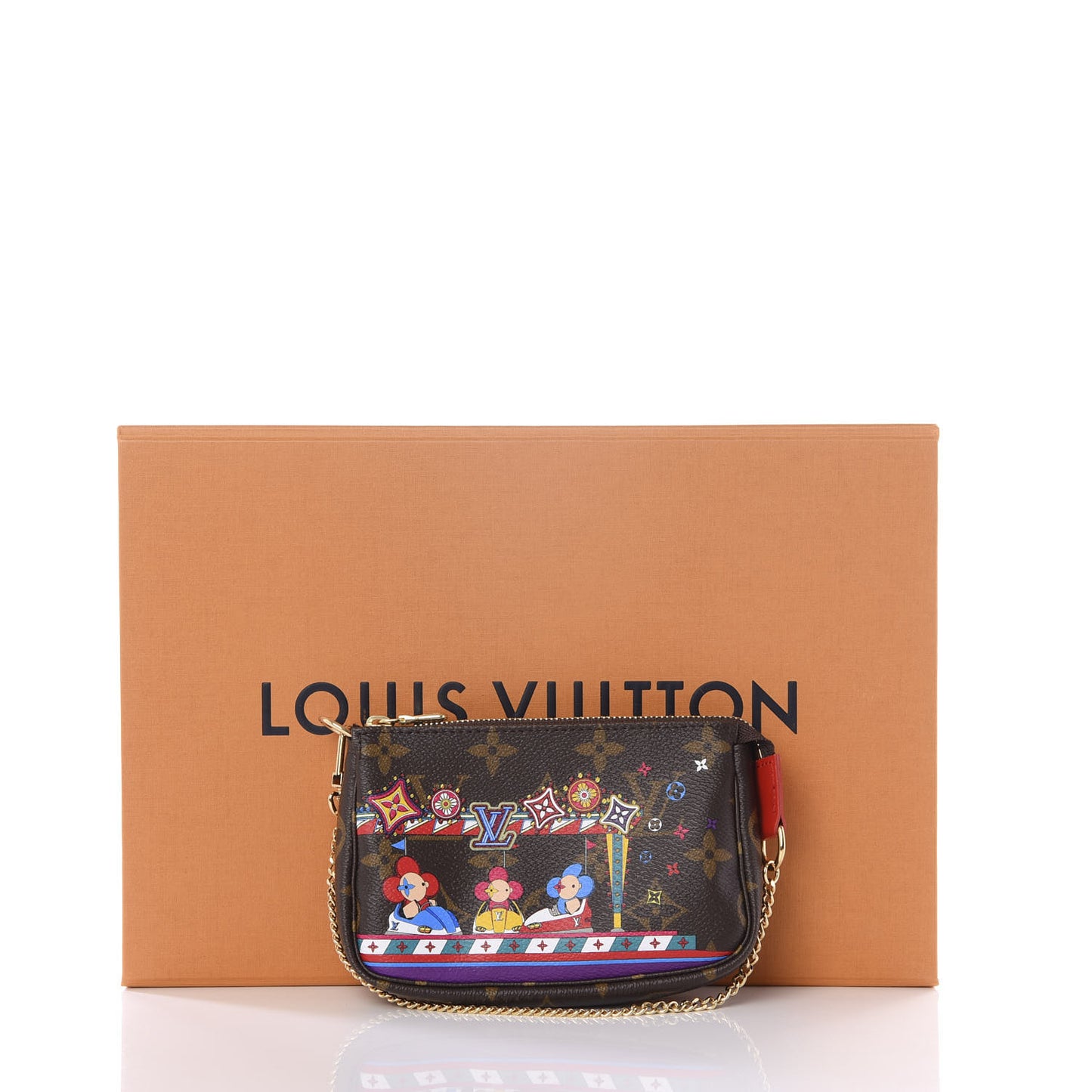 Monogram 2020 Christmas Animation Bumper Cars Mini Pochette Accessories Coquelicot