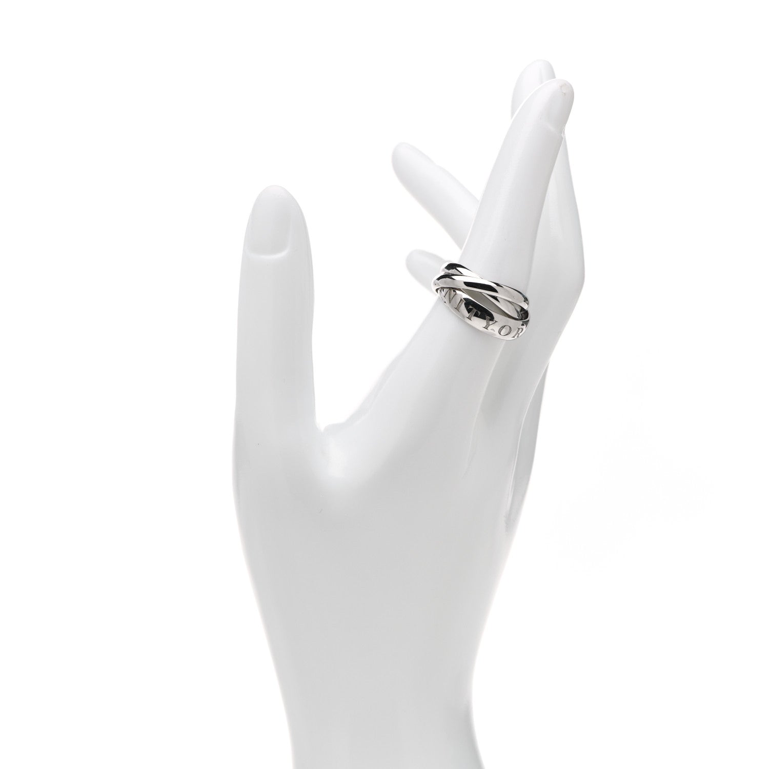 Cartier 18K White Gold Amour Trinity Ring 55 7.25 2 of 7