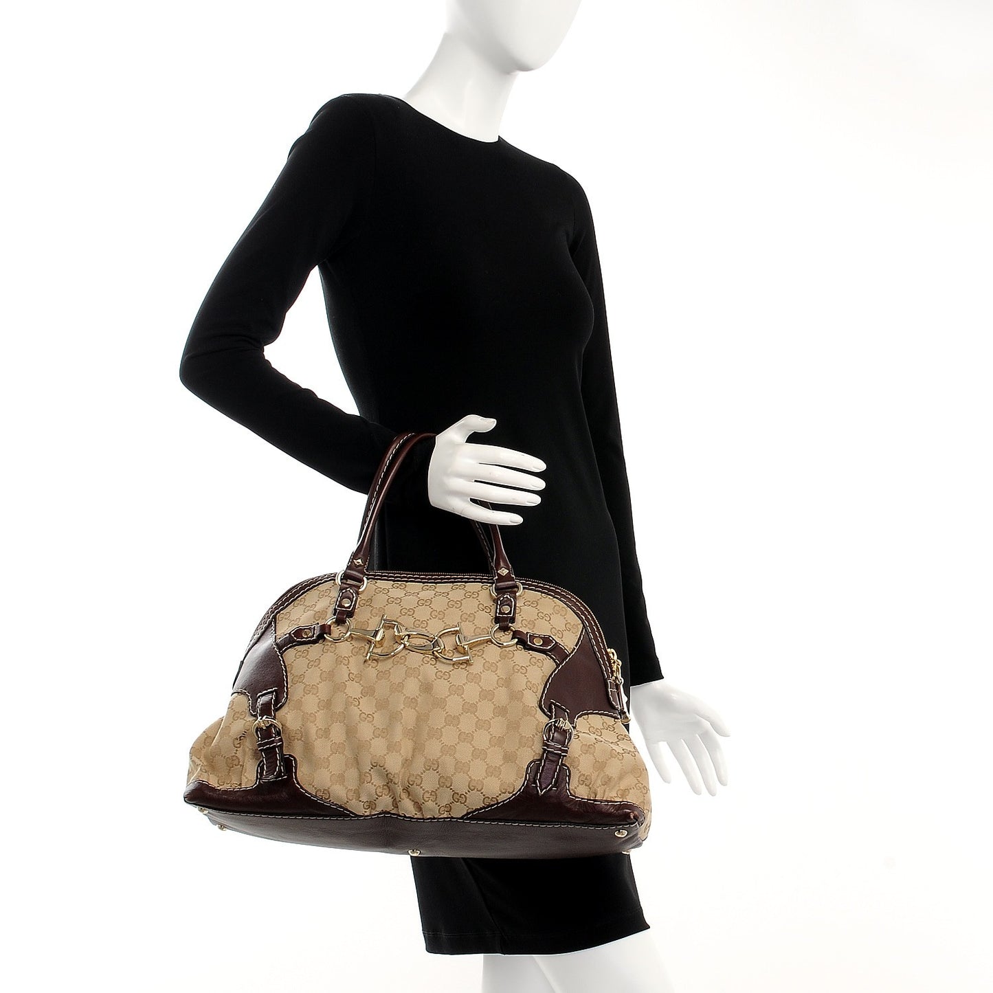 Monogram Medium Horsebit Nail Boston Brown