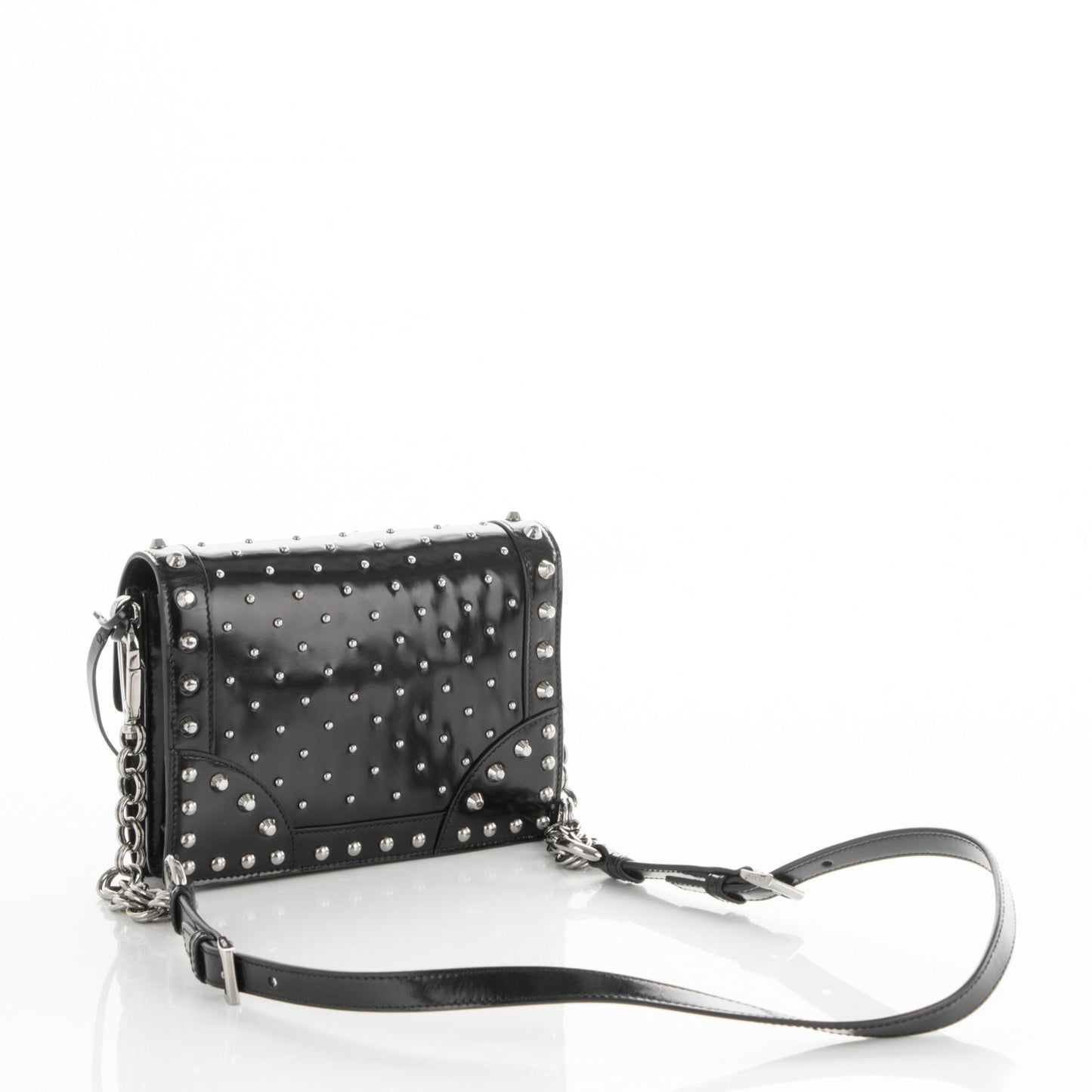 Spazzolato Studded Mini Crossbody Bag Nero Black