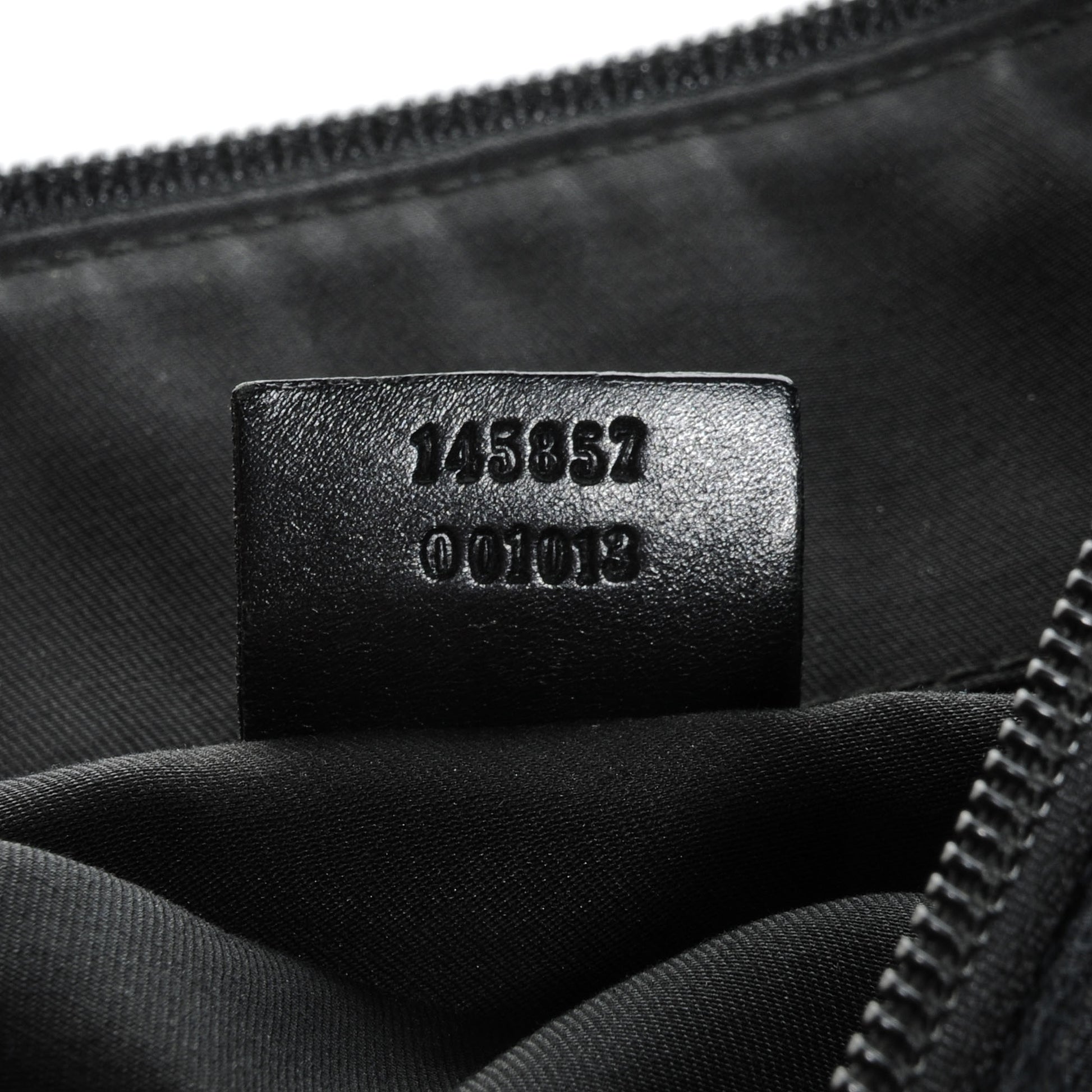 Gucci Monogram Calfskin Perforated Medium Flat Messenger Bag Black 7 of 7