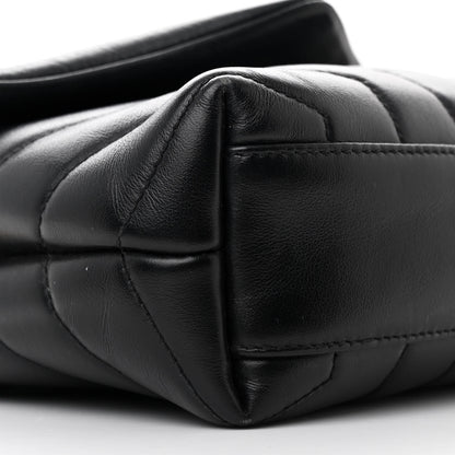 Saint Laurent Calfskin Y Quilted Monogram Toy Loulou Crossbody Bag Black 10 of 11