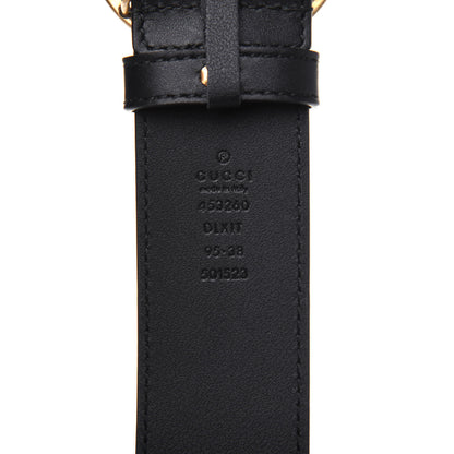 Gucci Moon Calfskin Pearl Double G 40mm Belt 95 38 Black Cream 3 of 8