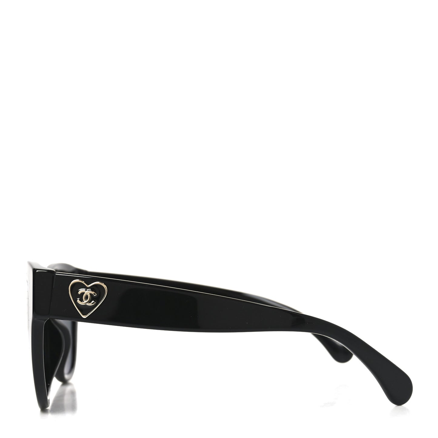 Acetate Enamel Heart Butterfly Sunglasses 5477-A Black