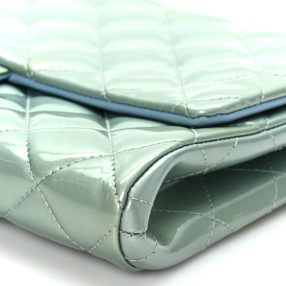 Chanel Patent Quilted Clutch with Chain Flap Blue 9 of 9