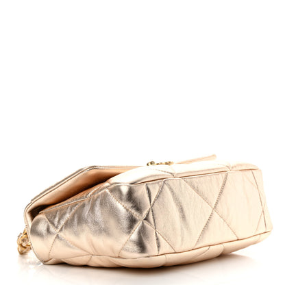 Chanel Metallic Lambskin Quilted Medium Chanel 19 Flap Gold 4 of 16