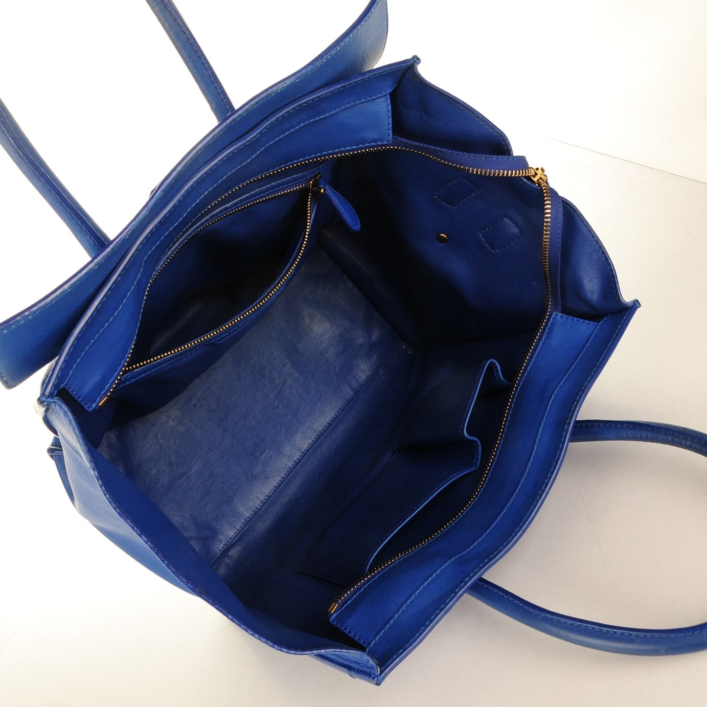 Smooth Calfskin Mini Luggage Electric Blue