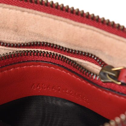 Gucci Calfskin Matelasse Mini GG Marmont Chain Bag Hibiscus Red 7 of 7