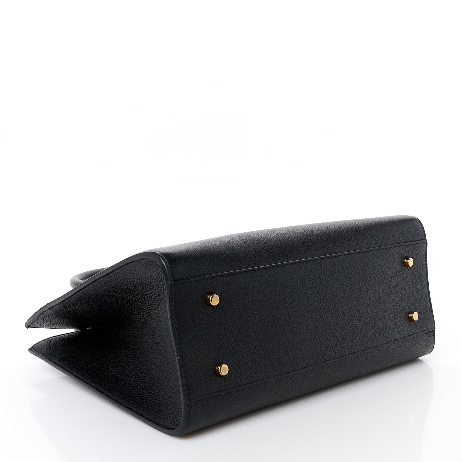 Versace Grained Calfskin Large Virtus Top Handle Shoulder Bag Black 4 of 11