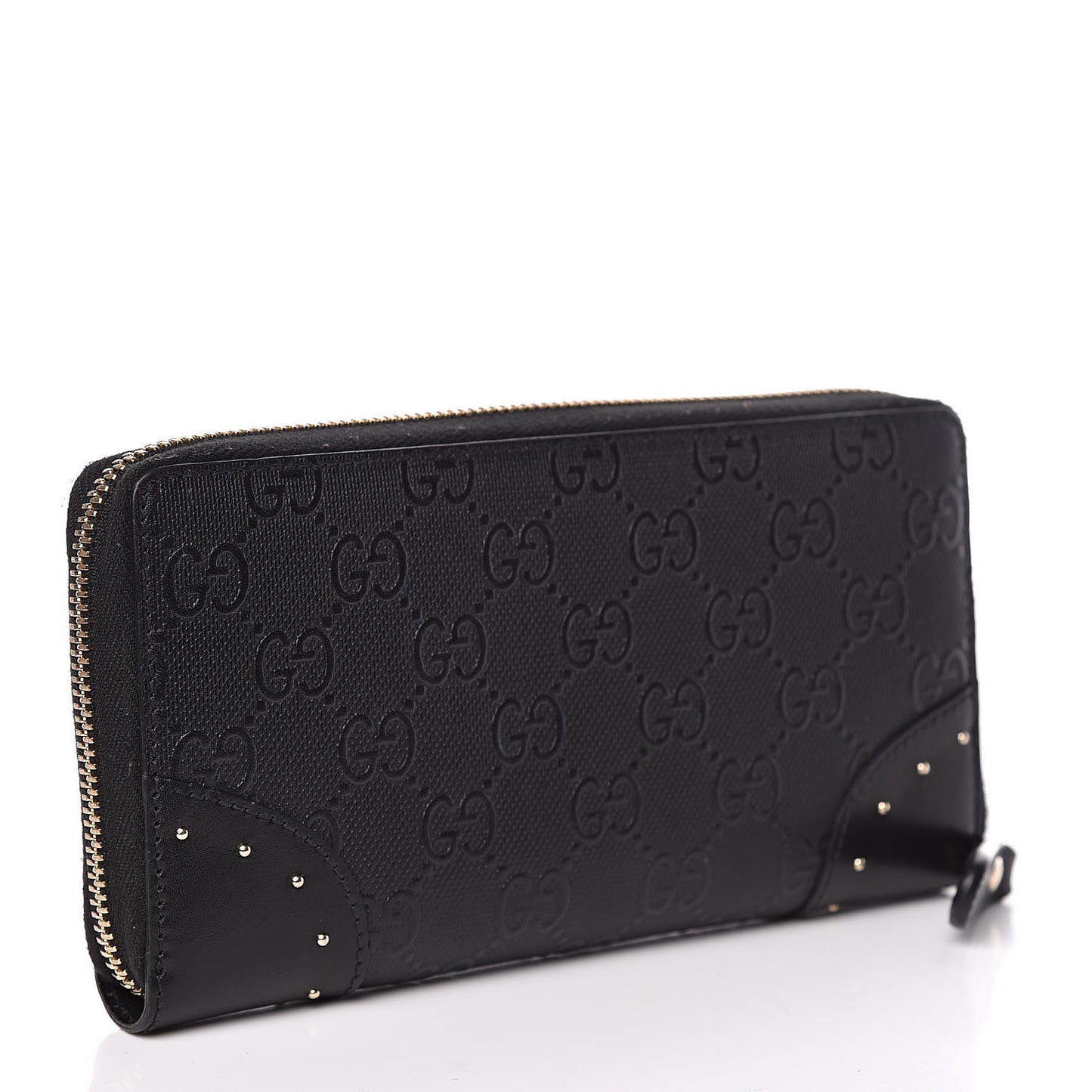 Bright Diamante GG Monogram Wallet Black