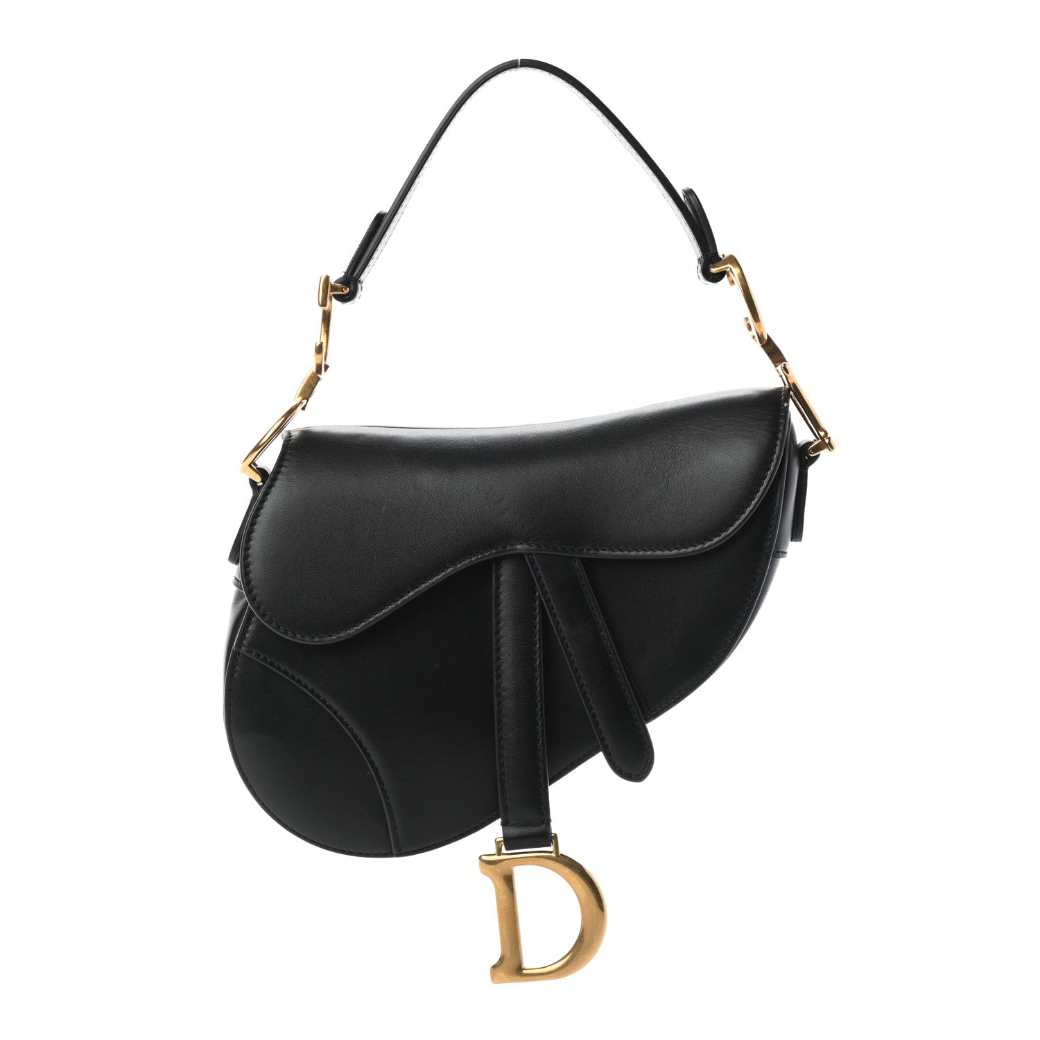 Christian Dior Calfskin Mini Saddle Bag Black 1 of 9
