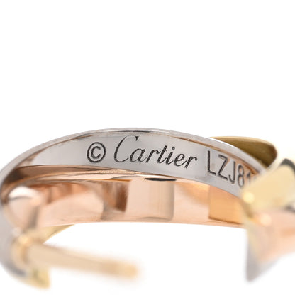 Cartier 18K Pink Yellow White Gold Small Trinity Hoop Earrings 4 of 5