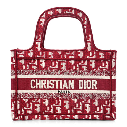 Christian Dior Oblique Mini Book Tote Red Multicolor 1 of 9