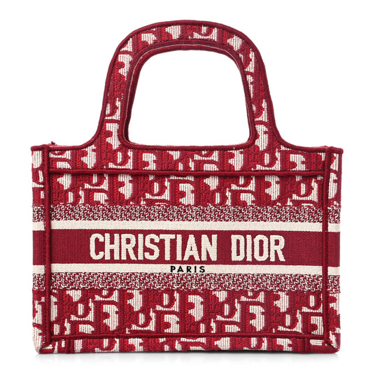 Oblique Mini Book Tote Red Multicolor