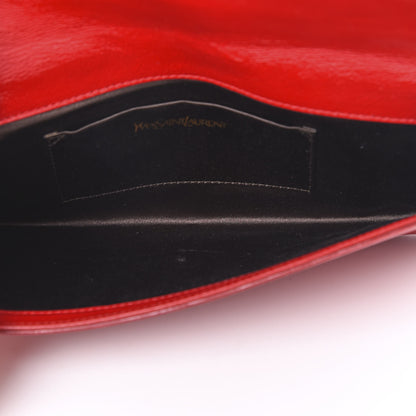 Saint Laurent Textured Patent Small Belle De Jour Clutch Red 4 of 11