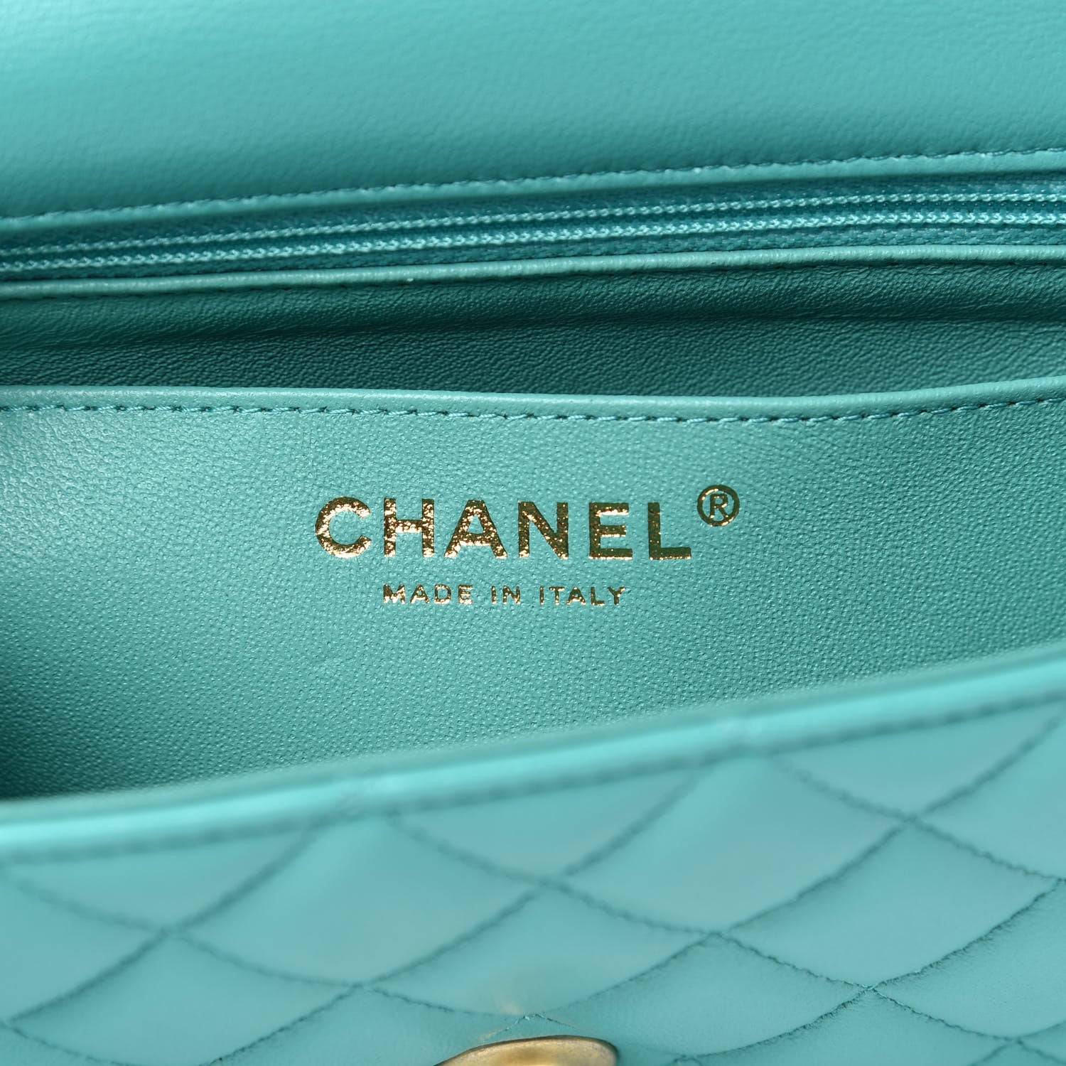 Chanel Lambskin Quilted Mini Rectangular Flap Green 6 of 11