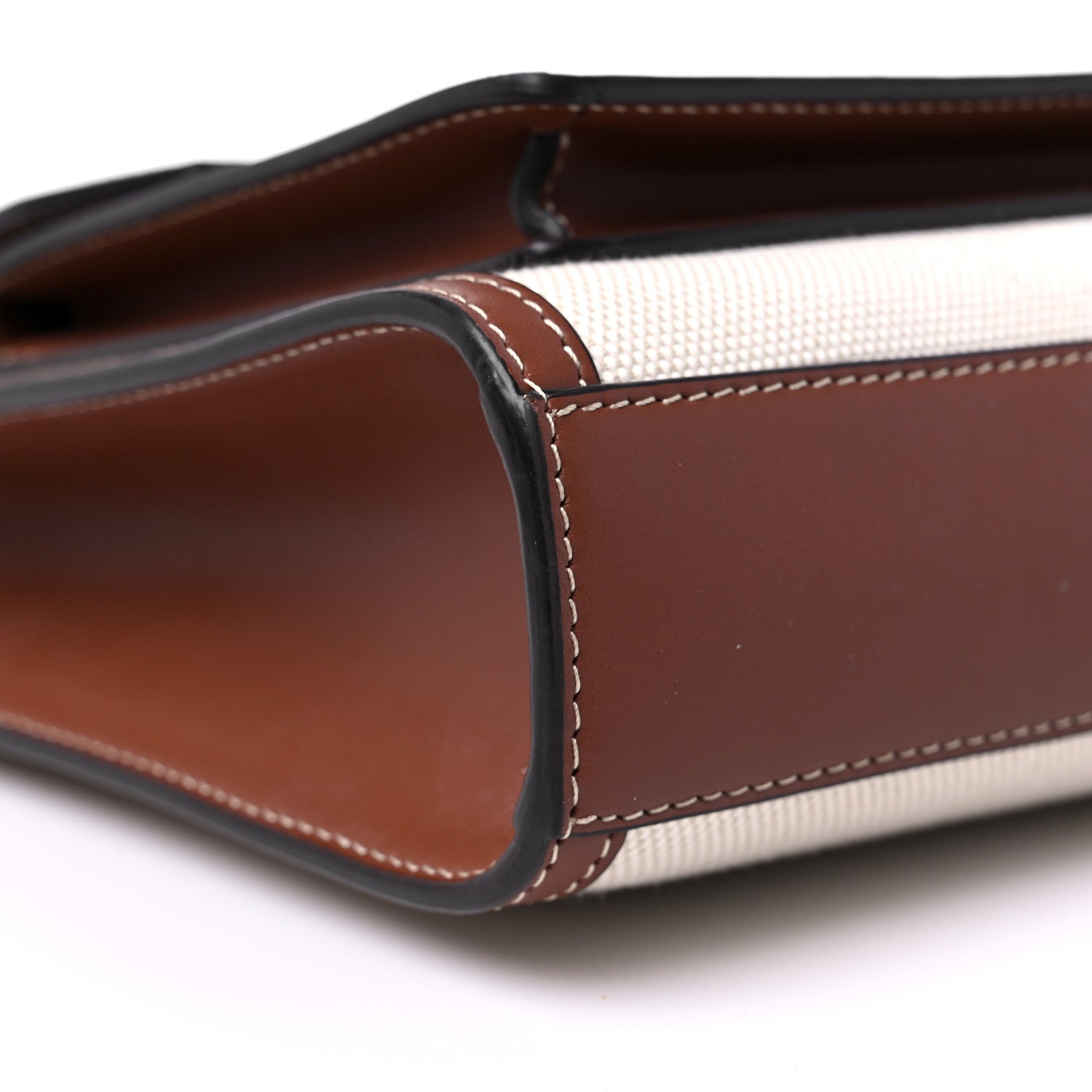 Burberry Canvas Smooth Calfskin Two Tone Mini Pocket Bag Tan 8 of 13