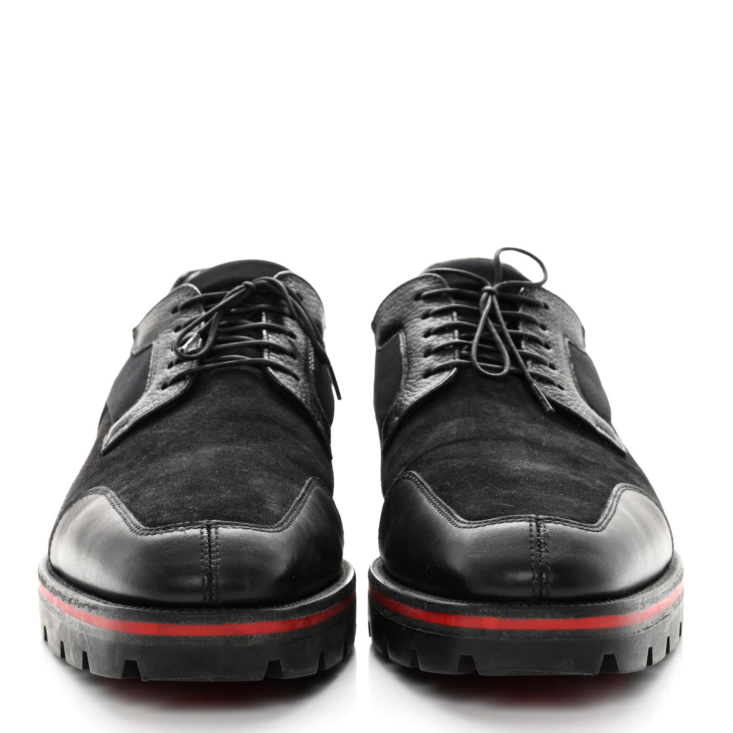 Christian Louboutin Calfskin Suede Mens Simon Derby Oxfords 43 Black 2 of 8