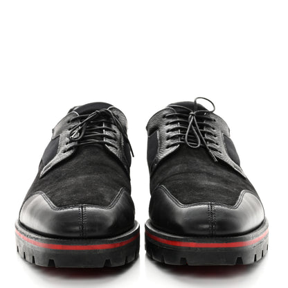 Christian Louboutin Calfskin Suede Mens Simon Derby Oxfords 43 Black 2 of 8