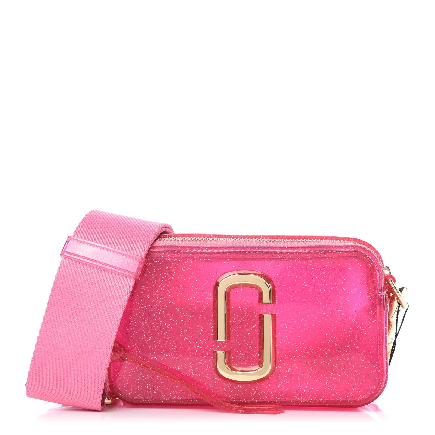 Jelly Glitter Small Snapshot Camera Bag Pink