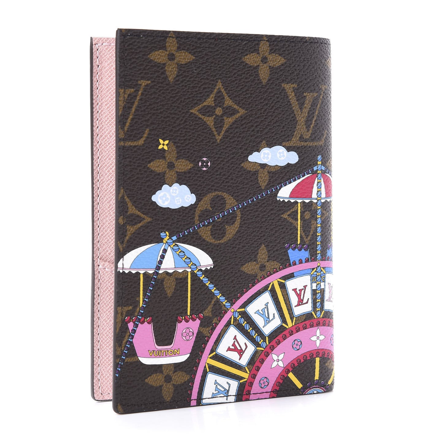 Monogram 2020 Christmas Animation Big Wheel Passport Cover Rose Ballerine