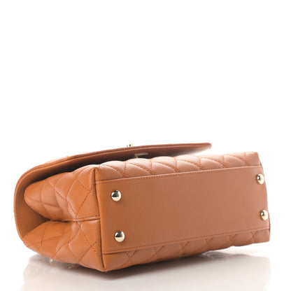 Chanel Caviar Quilted Mini Coco Handle Flap Brown 4 of 11