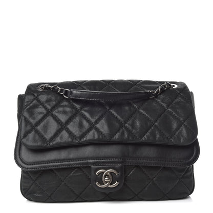 Chanel Iridescent Calfskin Jumbo In the Mix Double Flap Black 1 of 9
