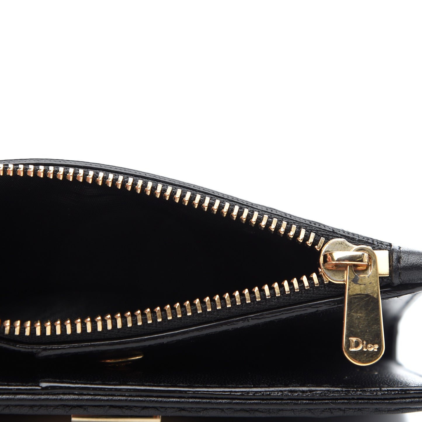 Grained Calfskin Cannage Diorama Wallet Black