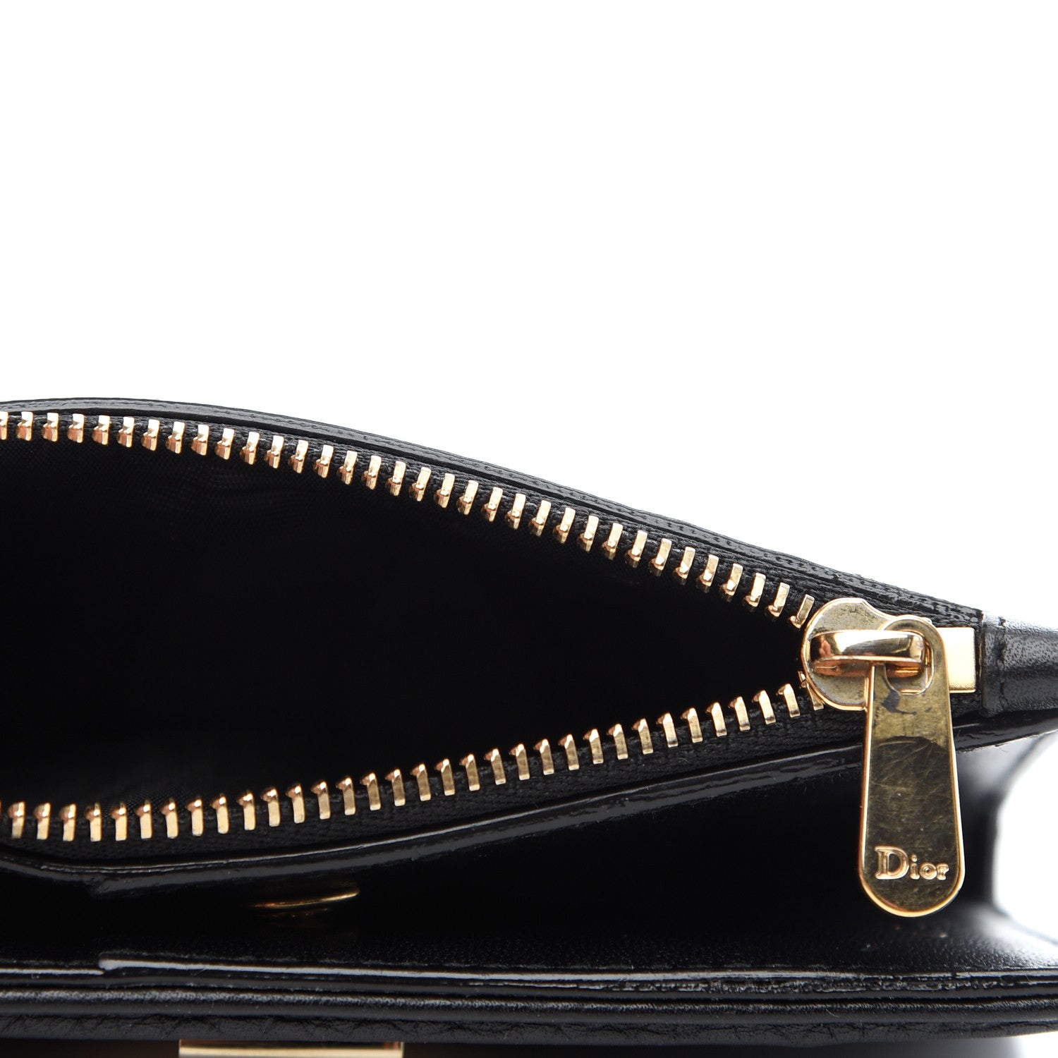 Christian Dior Grained Calfskin Cannage Diorama Wallet Black 6 of 8