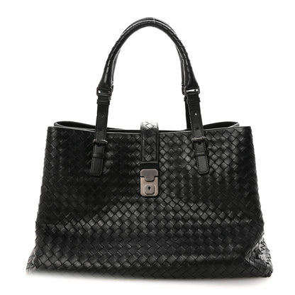 Bottega Veneta Nappa Intrecciato Large Roma Tote Black 1 of 8