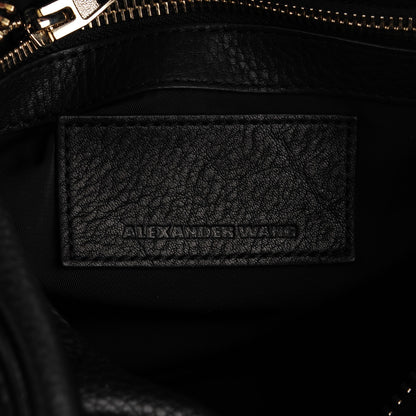 Alexander Wang Pebbled Lambskin Rocco Duffel Black Pale Gold Hardware 5 of 8