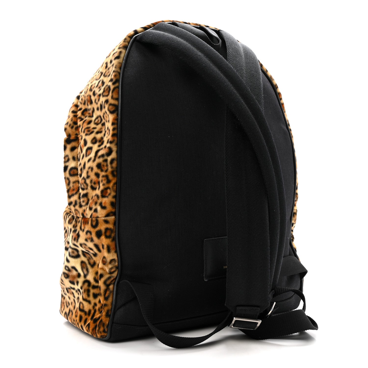 Saint Laurent Velvet Printed Leopard Classic Hunting Backpack Brown 3 of 13