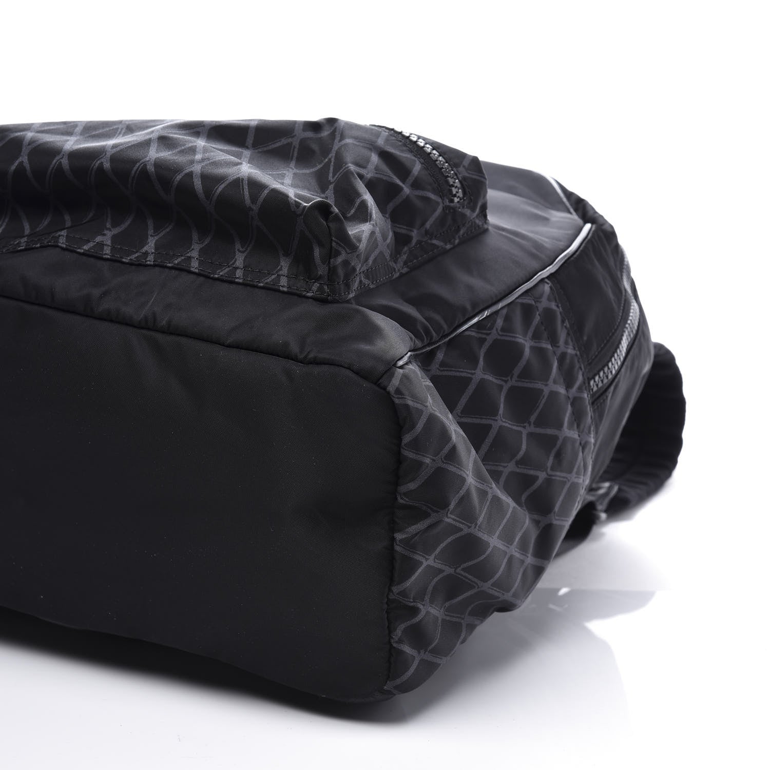 MCM Nylon Medium Tumbler Rombi Backpack Black 6 of 9