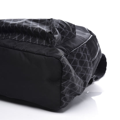 MCM Nylon Medium Tumbler Rombi Backpack Black 6 of 9
