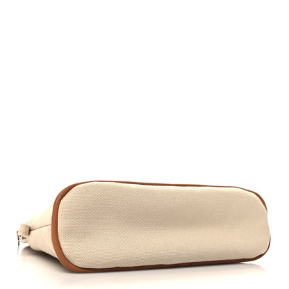 Hermes Cotton Canvas Mini Bolide Travel Cosmetic Pouch Natural 4 of 9