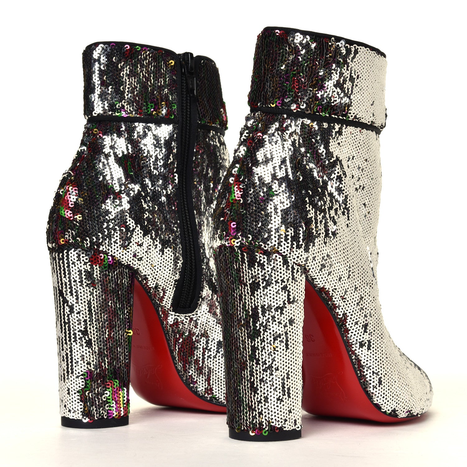 Christian Louboutin Paillettes Moulamax 100 Booties 36 Multicolor 3 of 6